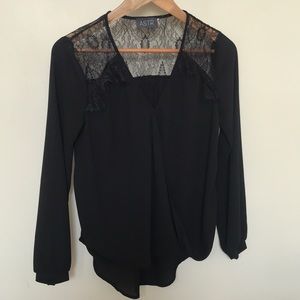 Astr lace long sleeve blouse